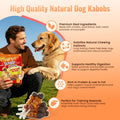 「Buy 1 Get 1 Free」Jungle Calling Chicken, Duck, Beef, Sweet Potato & Pumpkin Kabob Dog Treats, Multi-Flavor Dog Chews, Rawhide Sticks, Chew Sticks, Kabob Treats, Pet Snacks, Reward Treats, Training , Chicken Breast Wrapped Cod Stix,Triple FLAVOR ROLLS