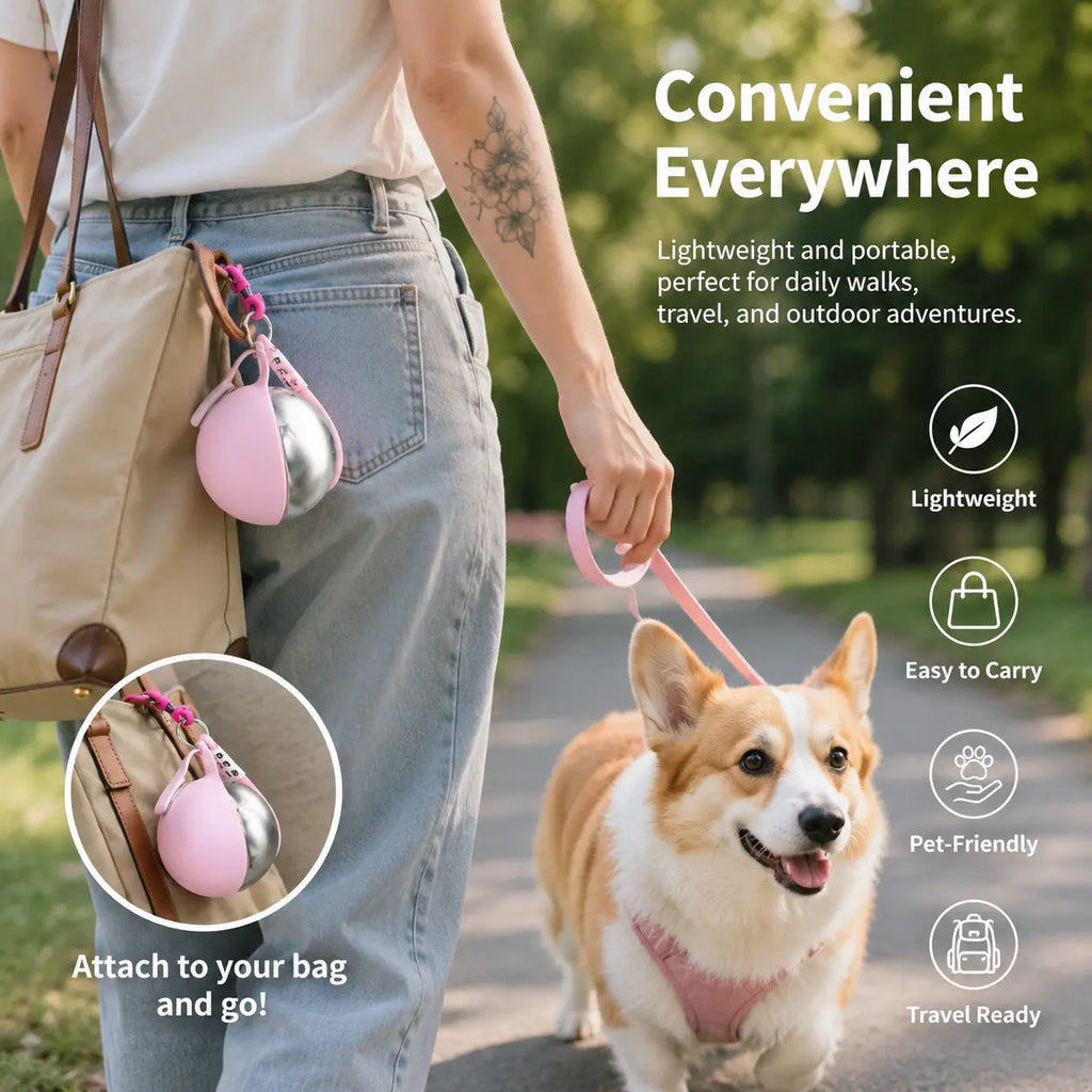 PAWCHUM Premium Portable Dog Water Bottle - Spill-Proof, Mess-Free Hydration Solution for All-Terrain Travel with Easy One-Handed Operation and Leak-Free Design