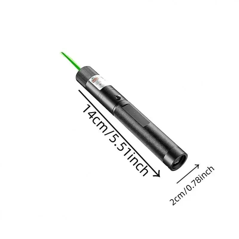 Rechargeable Green Laser Pointer and Line Light Flashlight for Long-Distance Use - Ideal for Presentations, TV/LED/LCD Screens, Office, Outdoor Activities, and Pet Engagement