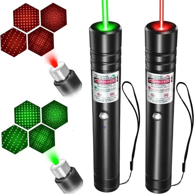 Rechargeable Green Laser Pointer and Line Light Flashlight for Long-Distance Use - Ideal for Presentations, TV/LED/LCD Screens, Office, Outdoor Activities, and Pet Engagement