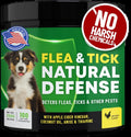 GCP Natural Flea & Tick Soft Chews for Dogs – Chicken Flavored Dietary Supplement with Vitamins, Apple Cider Vinegar, and Coconut Oil – 100 Count