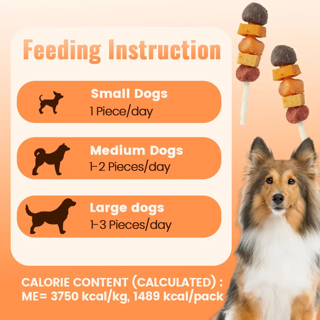 「Buy 1 Get 1 Free」Jungle Calling Chicken, Duck, Beef, Sweet Potato & Pumpkin Kabob Dog Treats, Multi-Flavor Dog Chews, Rawhide Sticks, Chew Sticks, Kabob Treats, Pet Snacks, Reward Treats, Training , Chicken Breast Wrapped Cod Stix,Triple FLAVOR ROLLS
