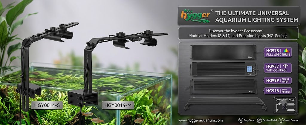 Hygger Aquarium Light Riser – Adjustable Aluminum Mounting Bracket